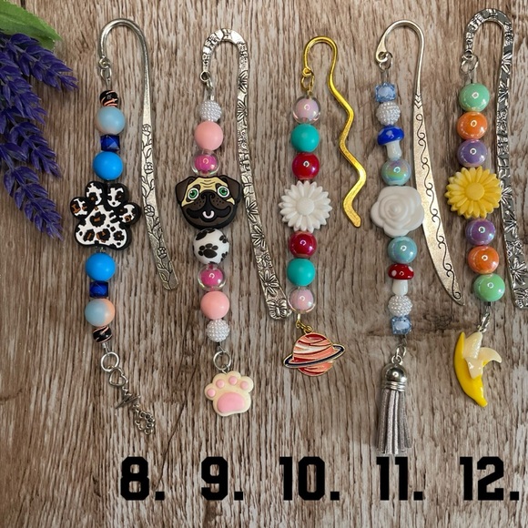 Bookmark Dog Space Handcrafted Artisan Beaded Metal Journal Gifts Read Book - Picture 1 of 5